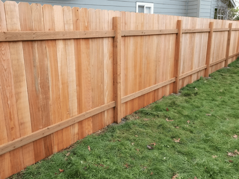 a picture of a finished fence